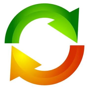 Circular arrow, circle arrow icon. Rotation, restart, twist, turn concept ico イラスト素材