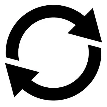 Circular arrow, circle arrow icon. Rotation, restart, twist, turn concept ico イラスト素材