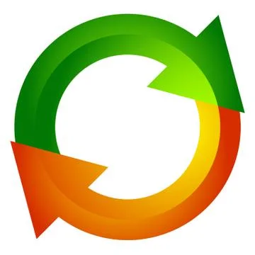 Circular arrow, circle arrow icon. Rotation, restart, twist, turn concept ico Stock Illustration