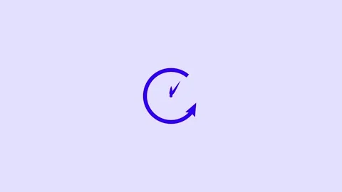 Circular Arrow Clock Rotation Loop Visual Guide Stock Footage 332526300