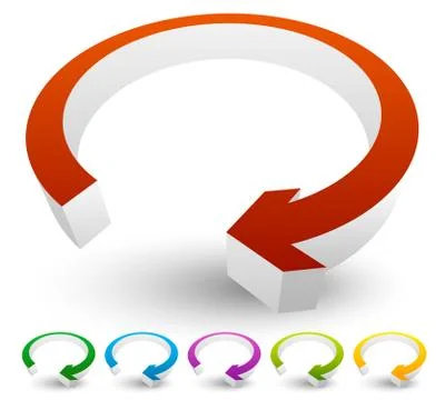 Circular arrow clockwise. Editable vector. Arrow icon, arrow button. Stock Illustration