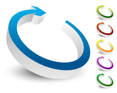 Circular arrow clockwise. Editable vector. Arrow icon, arrow button. Stock Illustration