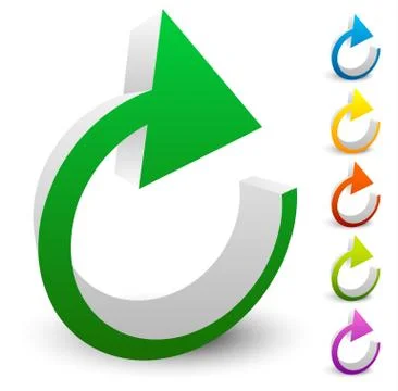 Circular arrow clockwise. Editable vector. Arrow icon, arrow button. Stock Illustration