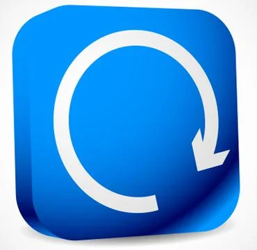 Circular arrow clockwise. Editable vector. Arrow icon, arrow button. Stock Illustration