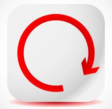 Circular arrow clockwise. Editable vector. Arrow icon, arrow button. Stock Illustration