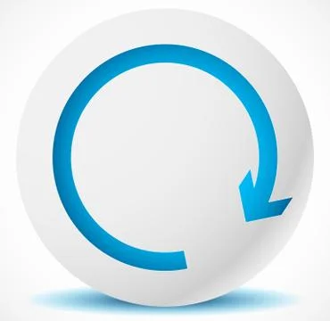 Circular arrow clockwise. Editable vector. Arrow icon, arrow button. Stock Illustration