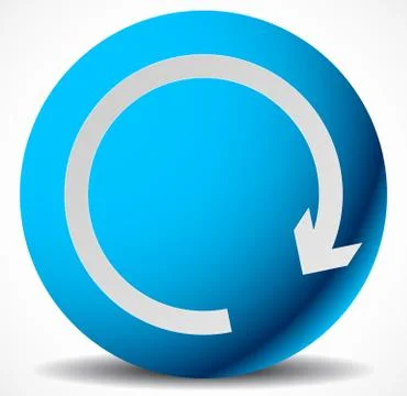 Circular arrow clockwise. Editable vector. Arrow icon, arrow button. Stock Illustration