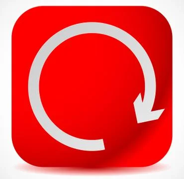 Circular arrow clockwise. Editable vector. Arrow icon, arrow button. Stock Illustration