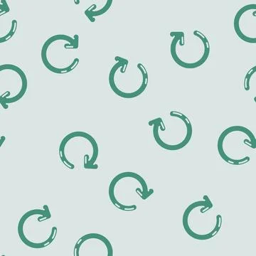 Circular arrow cyclic operation glyph vector seamless pattern Stock Illustration