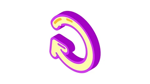 Circular arrow cyclic operation isometric icon animation Stock Footage 327289331