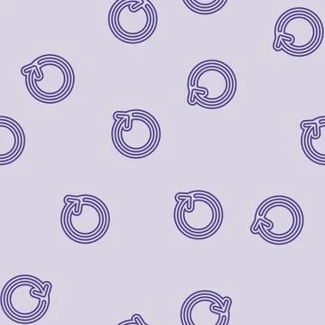 Circular arrow cyclic operation line seamless pattern Stock Illustration