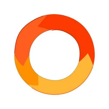 Circular arrow forming a cycle concept icon Stock Illustration