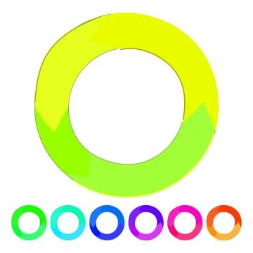 Circular arrow forming a cycle concept icon graphic Stock Illustration