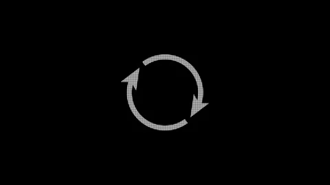 Circular Arrow Icon On Black Background Stock Footage 331756184