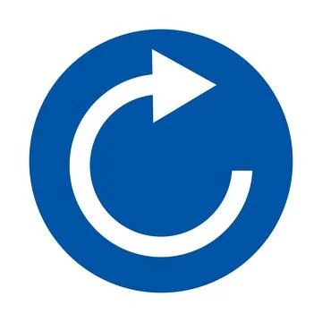 Circular Arrow Icon Representing Refresh Symbol in Modern Graphic Design Stock Illustration