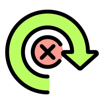 Circular arrow indicating error and retry concept Stock Illustration