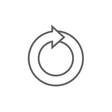 Circular arrow line icon 스톡 일러스트