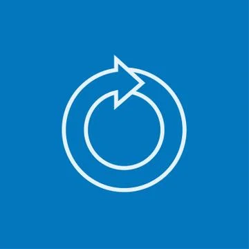 Circular arrow line icon 스톡 일러스트