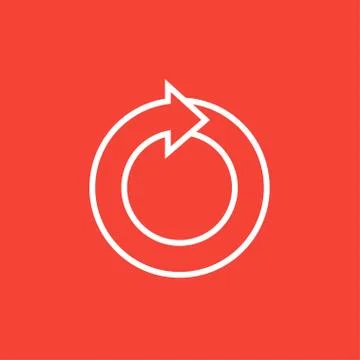 Circular arrow line icon 스톡 일러스트