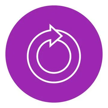Circular arrow line icon 스톡 일러스트