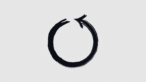 Circular arrow loop in counterclockwise bold thick stroke animation Stock Footage 329667702