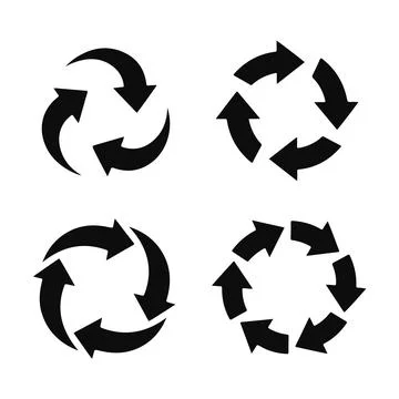 Circular Arrow Loop Vector Graphics. Stock Illustration