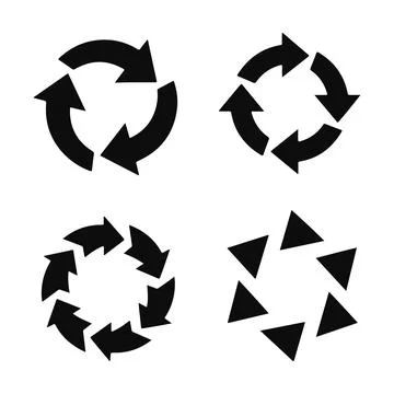 Circular Arrow Loop Vector Graphics. Stock Illustration