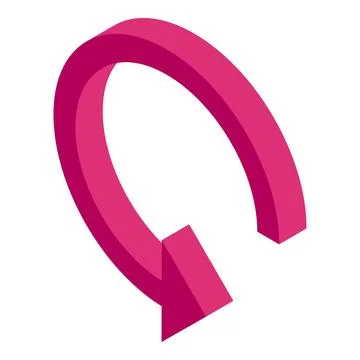 Circular arrow pointing down representing continuous process Stock Illustration