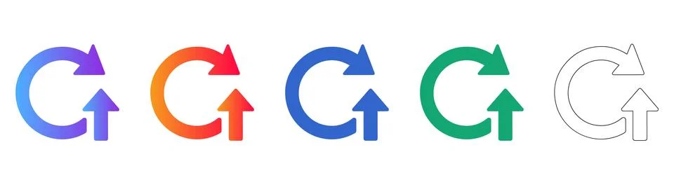 Circular Arrow Refresh Icons Stock Illustration