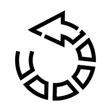 Circular arrow spinning progress reloading icon Illustrazione stock