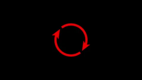 Circular Arrow Symbol Against Dark Background Stock Footage 331897920