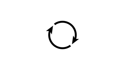 Circular Arrow Symbol Representing Continuous Rotation Direction Stock Footage 331756178