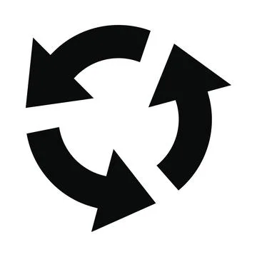 Circular arrows black simple icon イラスト素材
