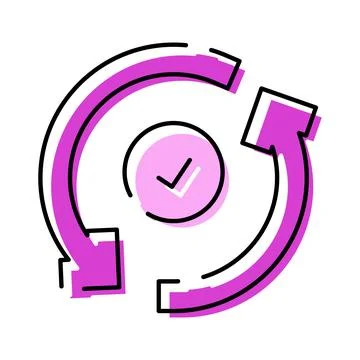 Circular arrows completing update refresh sync process Stockillustratie