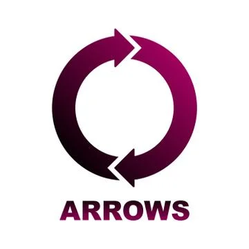 Circular arrows diagram. Two colored arrows Stock-Illustration
