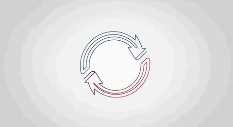 Circular arrows exchanging data Stock Illustration