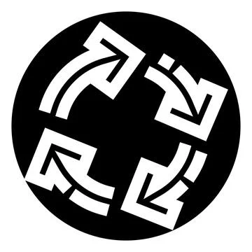 Circular arrows forming a continuous cycle process icon Illustrazione stock