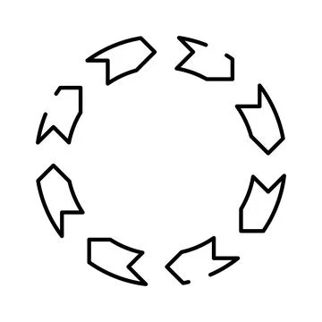 Circular arrows forming a continuous cycle process Stock Illustration