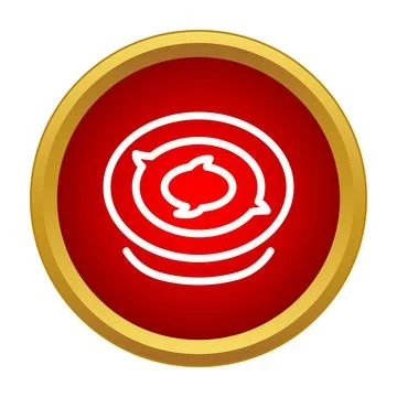 Circular arrows forming a cyclone sign button Stock Illustration