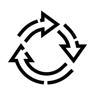 Circular arrows forming a loop cycle refresh symbol 스톡 일러스트