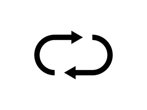 Circular arrows indicating a continuous loop or cycle 스톡 일러스트