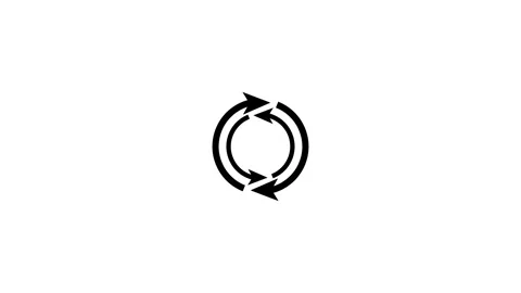 Circular Arrows Indicating Continuous Rotation Movement Stock Footage 331756181