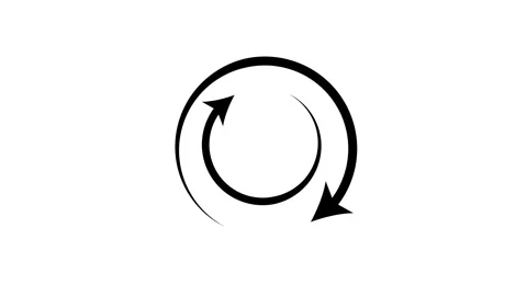 Circular Arrows Indicating Rotation or Cycle Stock Footage 332881941
