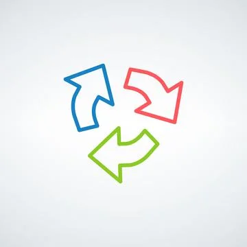 Circular arrows for infographics. Chart, graph, diagram with 3 steps, options Stock Illustration