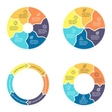 Circular arrows for infographics. Stock Illustration