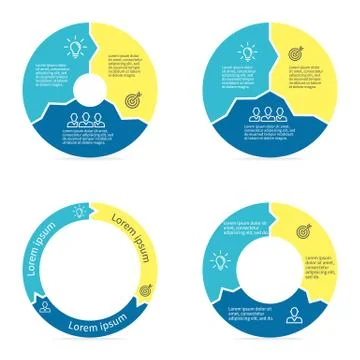 Circular arrows for infographics. Stock Illustration