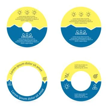 Circular arrows for infographics. Stock Illustration