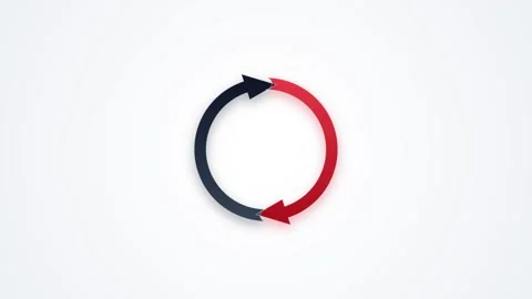 Circular Arrows Looping in a Continuous Cycle Representing a Dynamic Proces.. Video stock 347067446