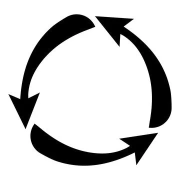 Circular Arrows Symbolizing Infinite Cycle of Renewal and Continuous Process Stock Illustration