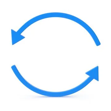 Circular arrows symbolizing process cycle and repeat Stock Illustration